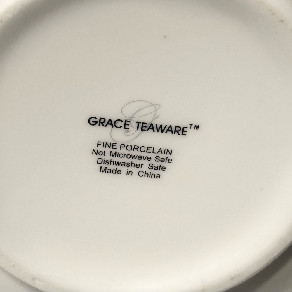 Grace Teaware Floral Porcelain Teapot with Butterfly Design - Picture 8 of 10